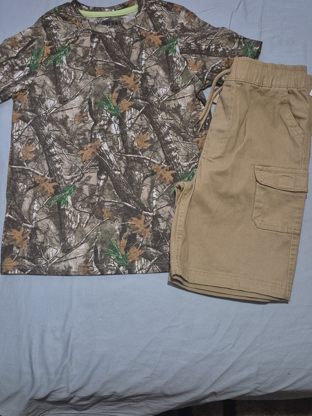 2pc Set Camo Tee & Cargo Shorts